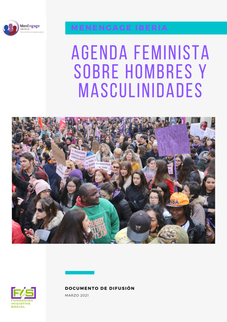 Portada del documento de difusión de la Agenda Feminista sobre hombres y masculinidades