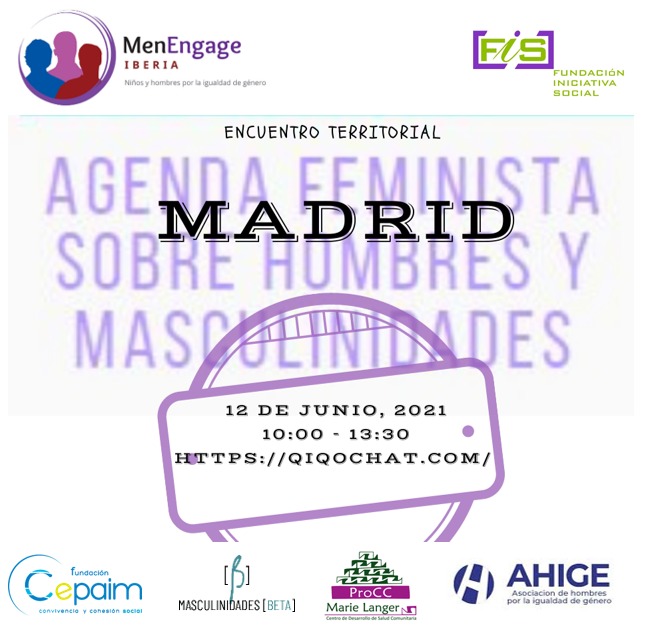 Convocatoria para el Encuentro Territorial de Madrid de la Agenda Feminista sobre hombres y masculinidades